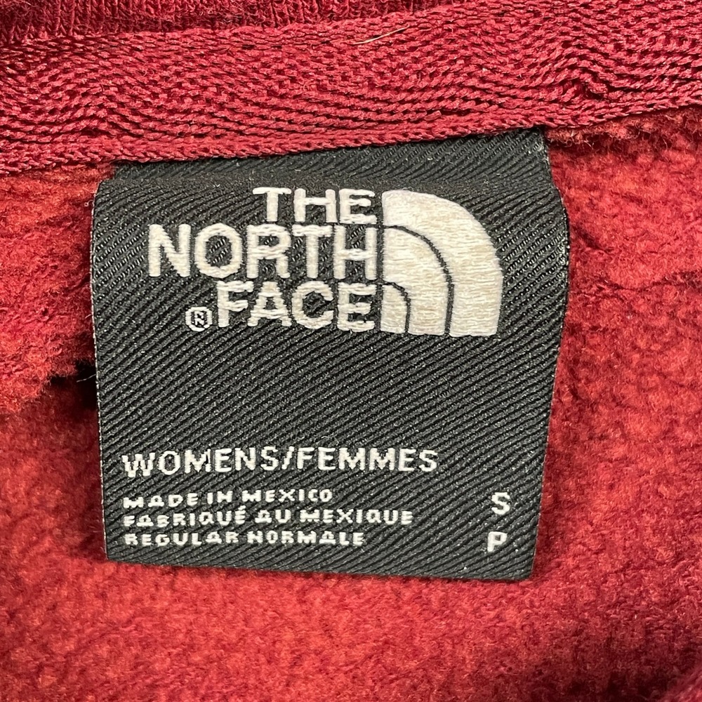 The North Face Hoodie Women Small Burgundy Half Dome Logo Pullover Sweatshirt - Picture 5 of 10